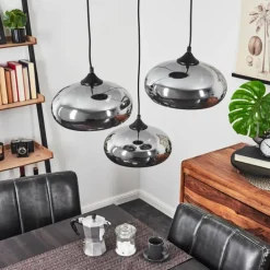 Suspension Avonlea Noir, 3 lumières