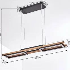 Suspension Ayajasco LED Écru, Noir, 1 lumière