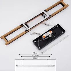 Suspension Ayajasco LED Écru, Noir, 1 lumière