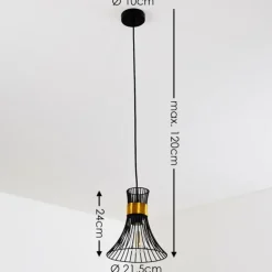 Suspension Ayen Noir, 1 lumière