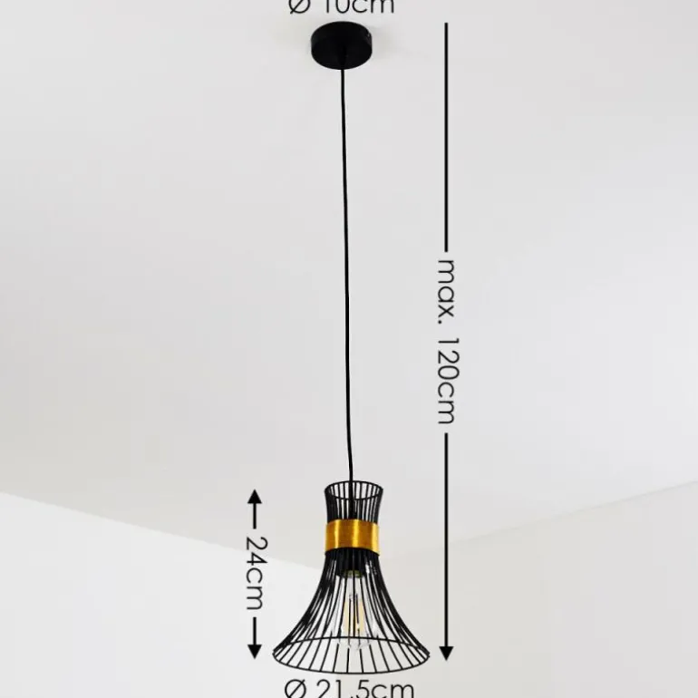 Suspension Ayen Noir, 1 lumière