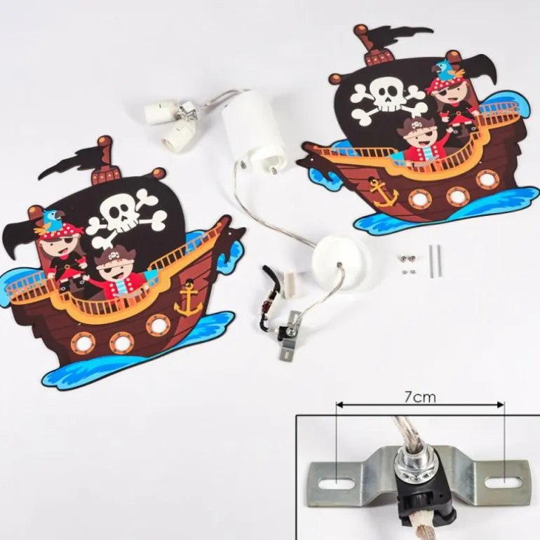 Suspension Ayer Blanc, 2 lumières