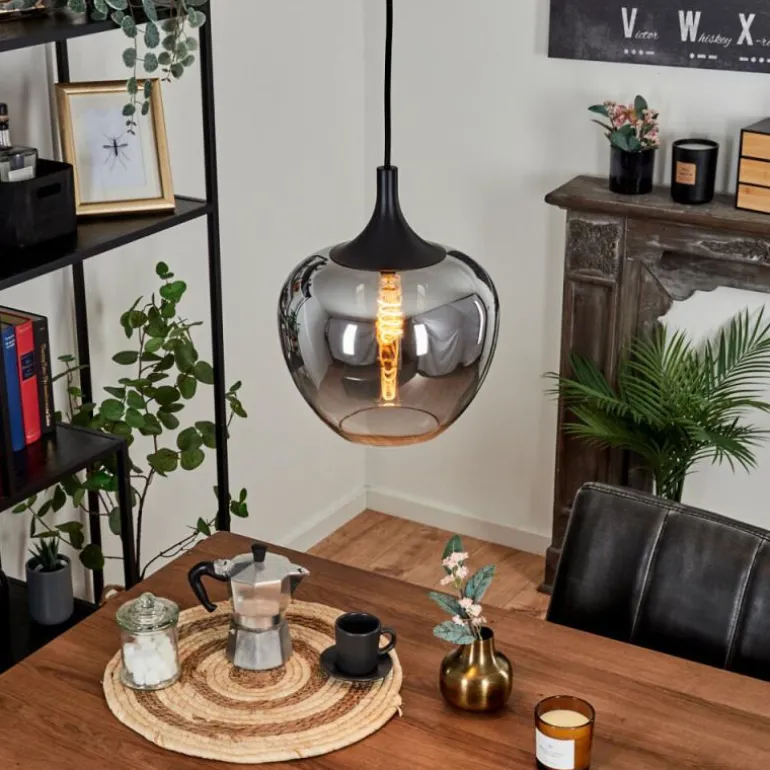 Suspension Azurara Noir, 1 lumière