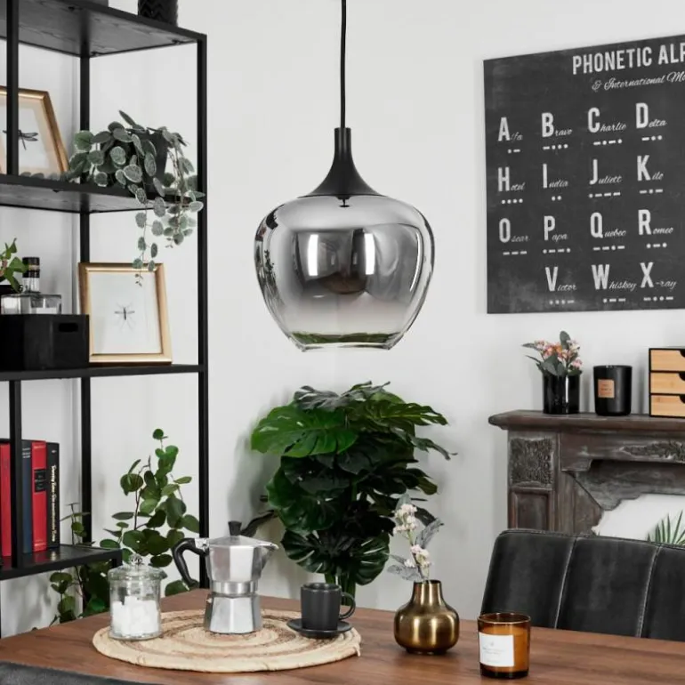 Suspension Azurara Noir, 1 lumière