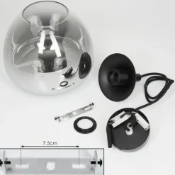 Suspension Azurara Noir, 1 lumière