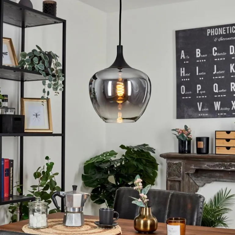 Suspension Azurara Noir, 1 lumière