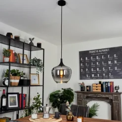 Suspension Azurara Noir, 1 lumière