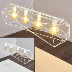 Suspension Babol Blanc, 4 lumières