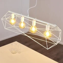 Suspension Babol Blanc, 4 lumières