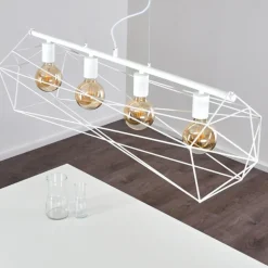 Suspension Babol Blanc, 4 lumières