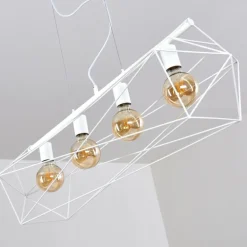 Suspension Babol Blanc, 4 lumières