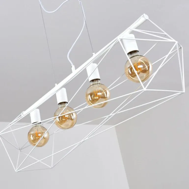 Suspension Babol Blanc, 4 lumières