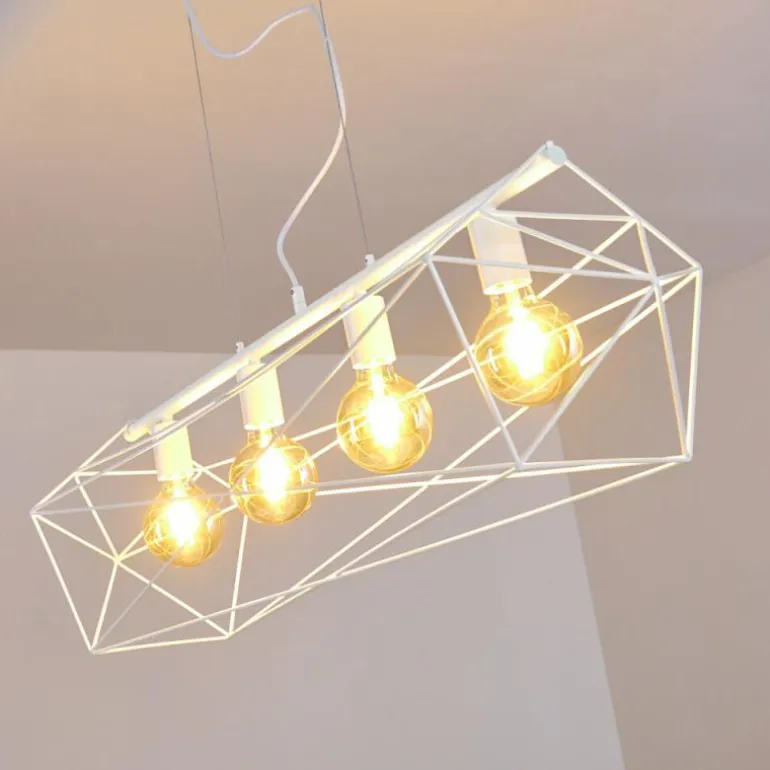 Suspension Babol Blanc, 4 lumières