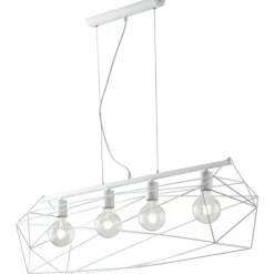 Suspension Babol Blanc, 4 lumières