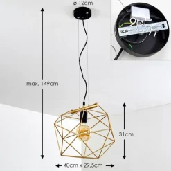 Suspension Babol Noir, 1 lumière