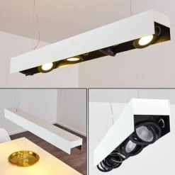 Suspension Bacoor LED Noir, Blanc, 5 lumières