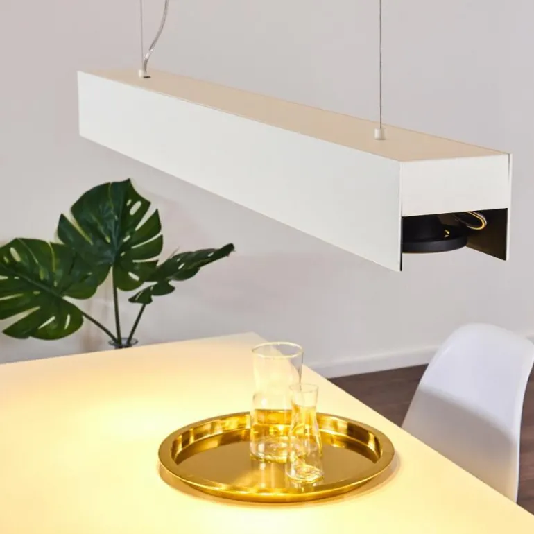 Suspension Bacoor LED Noir, Blanc, 5 lumières