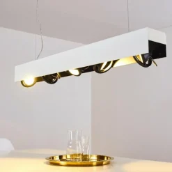 Suspension Bacoor LED Noir, Blanc, 5 lumières