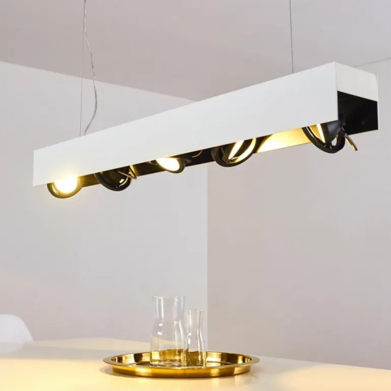 Suspension Bacoor LED Noir, Blanc, 5 lumières