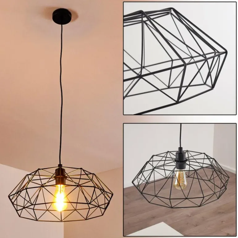 Suspension Badalucco Noir, 1 lumière