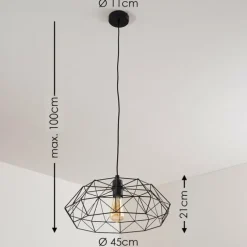 Suspension Badalucco Noir, 1 lumière