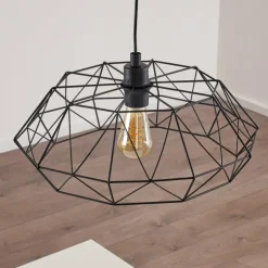 Suspension Badalucco Noir, 1 lumière