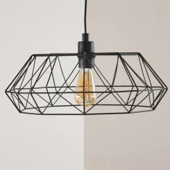 Suspension Badalucco Noir, 1 lumière