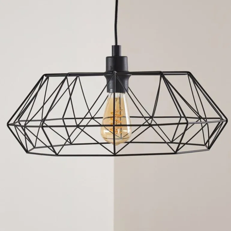 Suspension Badalucco Noir, 1 lumière