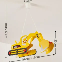 Suspension Bagger Jaune, 2 lumières