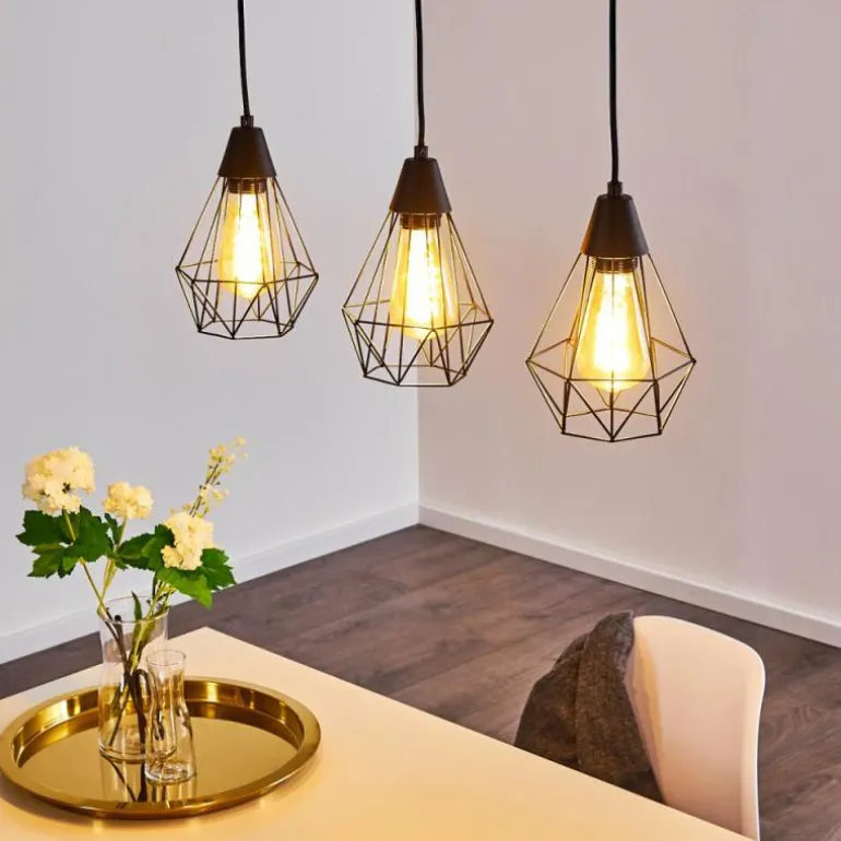 Suspension Baguio Noir, 3 lumières