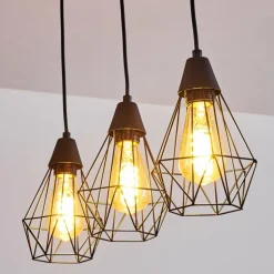 Suspension Baguio Noir, 3 lumières