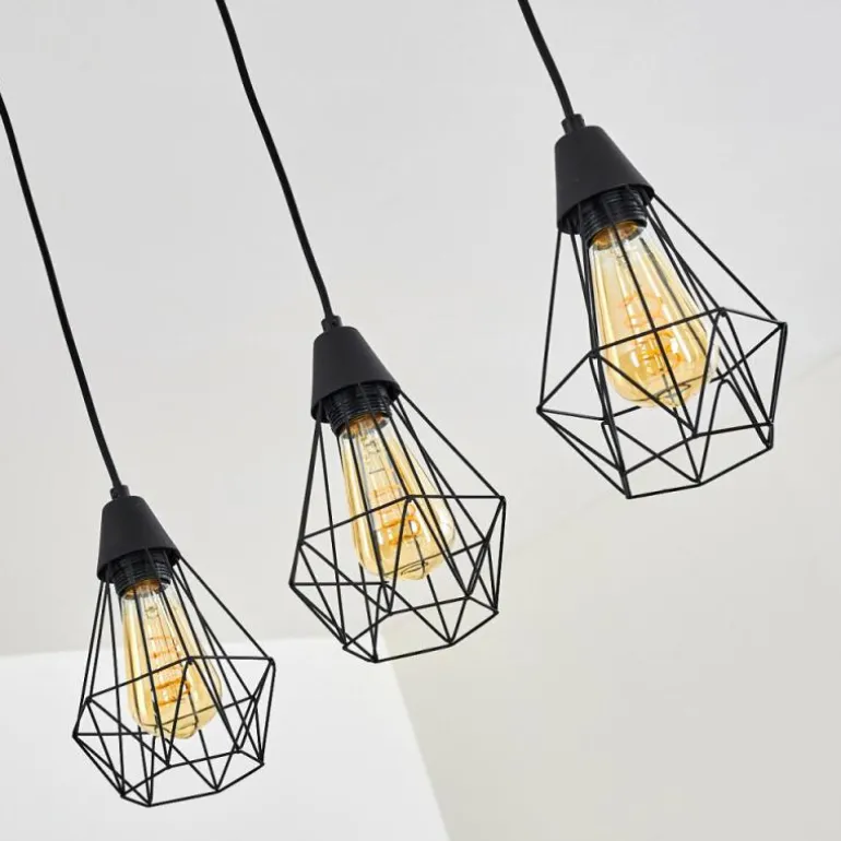 Suspension Baguio Noir, 3 lumières