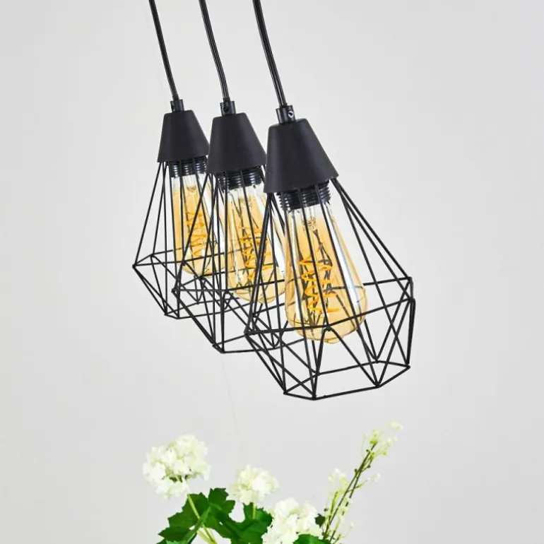 Suspension Baguio Noir, 3 lumières