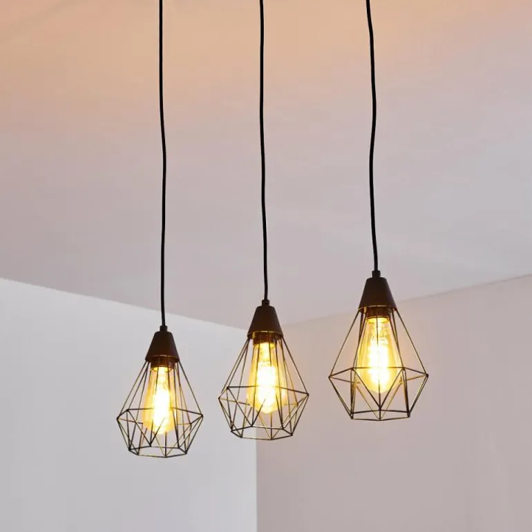 Suspension Baguio Noir, 3 lumières