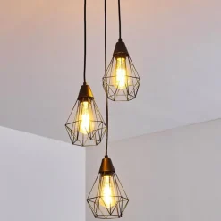 Suspension Baguio Noir, 3 lumières