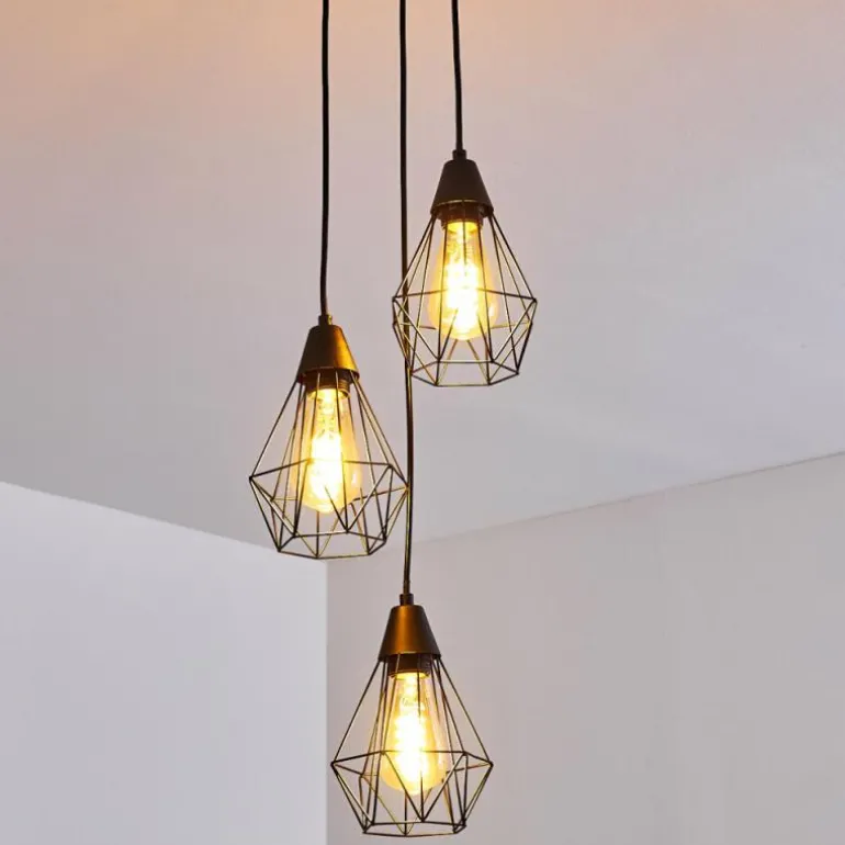 Suspension Baguio Noir, 3 lumières