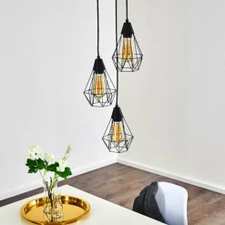 Suspension Baguio Noir, 3 lumières