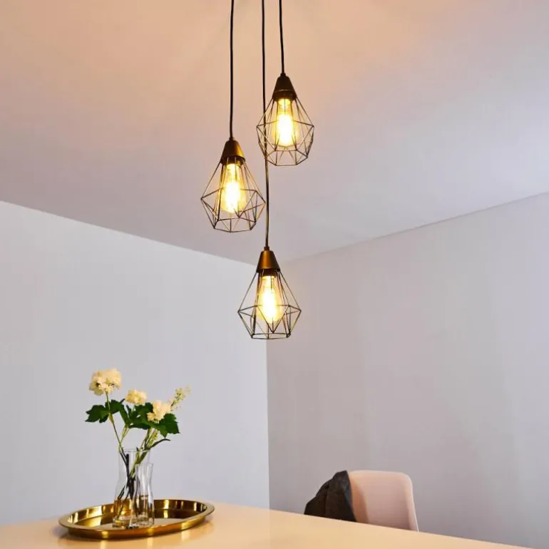 Suspension Baguio Noir, 3 lumières