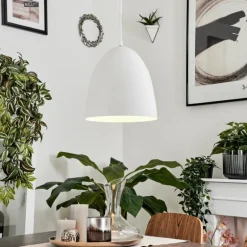 Suspension Bakou Blanc, 1 lumière