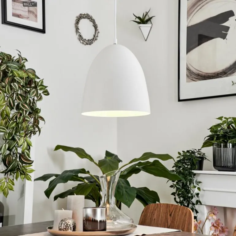 Suspension Bakou Blanc, 1 lumière