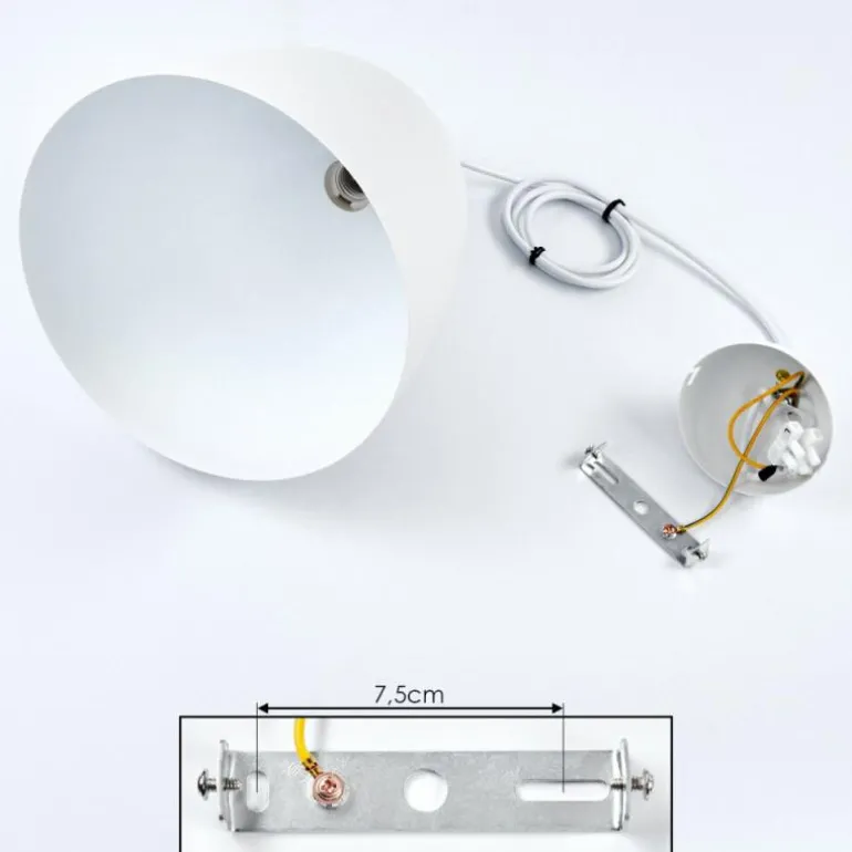 Suspension Bakou Blanc, 1 lumière