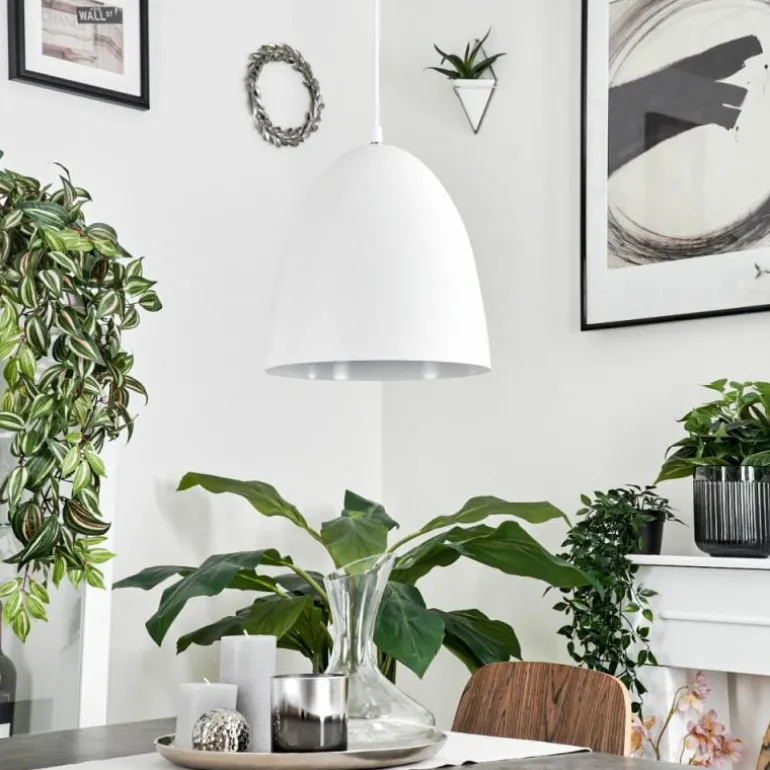 Suspension Bakou Blanc, 1 lumière