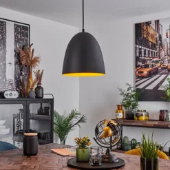 Suspension Bakou Noir, 1 lumière