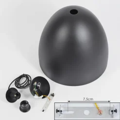 Suspension Bakou Noir, 1 lumière