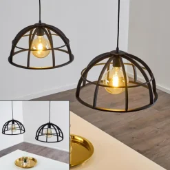 Suspension Ballarat Noir, 2 lumières