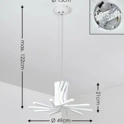 Suspension Bangor LED Blanc, 1 lumière