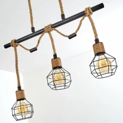 Suspension Bangui Brun, Noir, 3 lumières