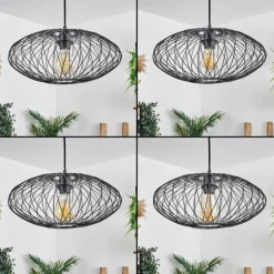 Suspension Banleou Noir, 1 lumière