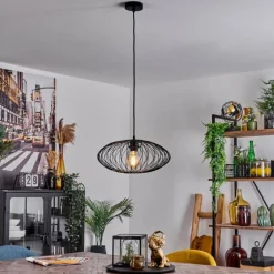 Suspension Banleou Noir, 1 lumière