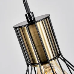 Suspension Bardhaman Noir, 4 lumières